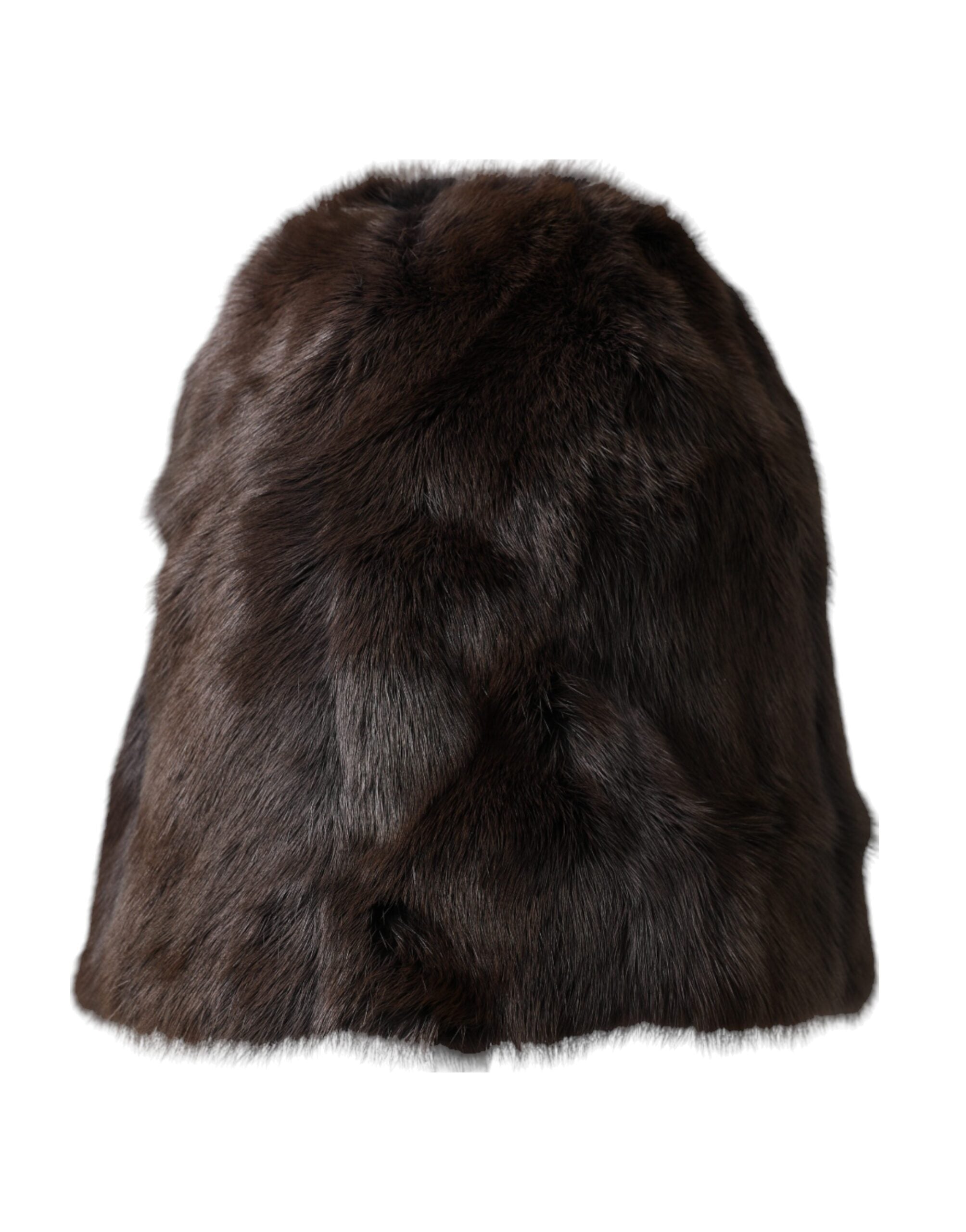Dolce & Gabbana Weasel Fur Womens Cashmere Hat Brown Beanie Glam Steals