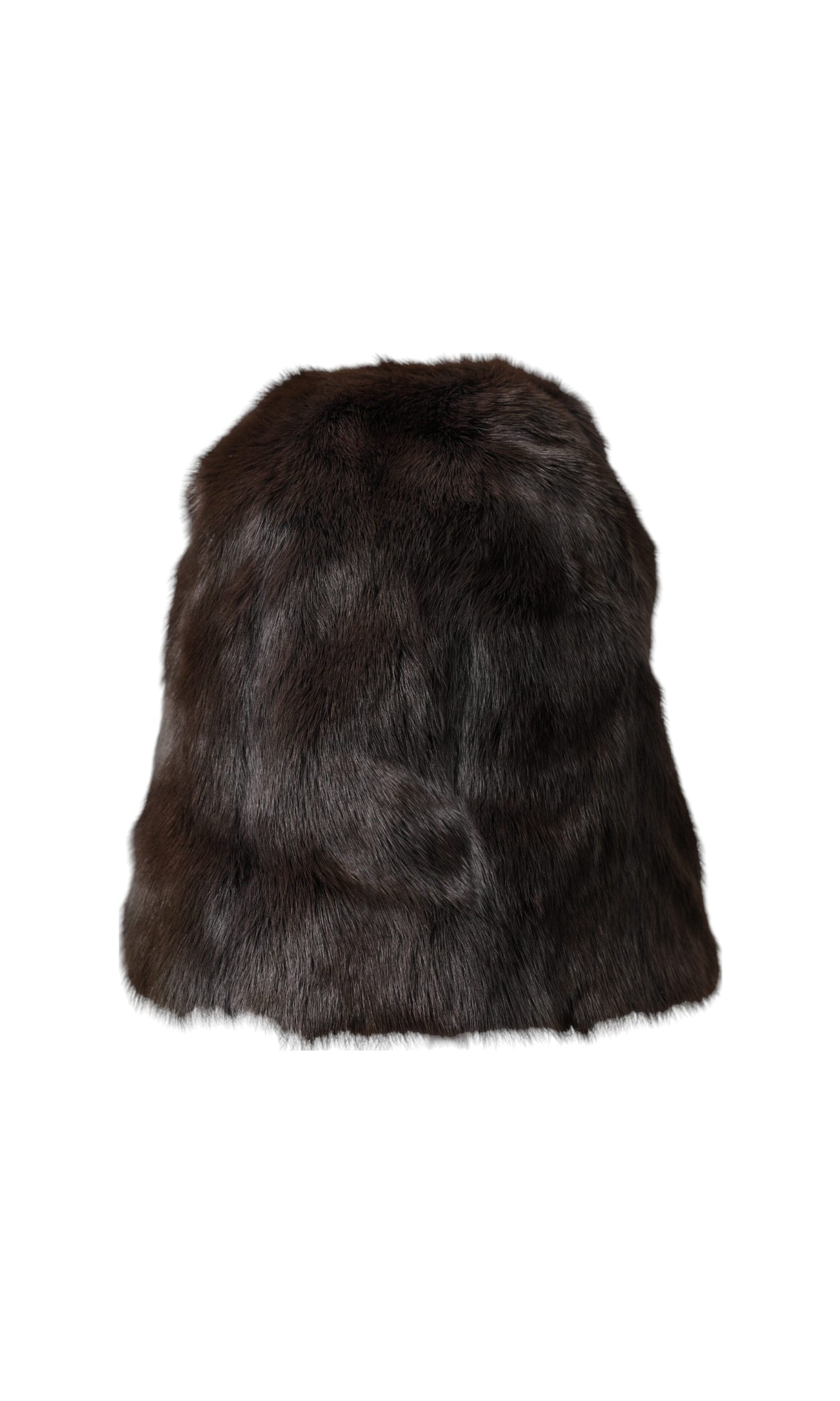 Dolce & Gabbana Weasel Fur Womens Cashmere Hat Brown Beanie Glam Steals
