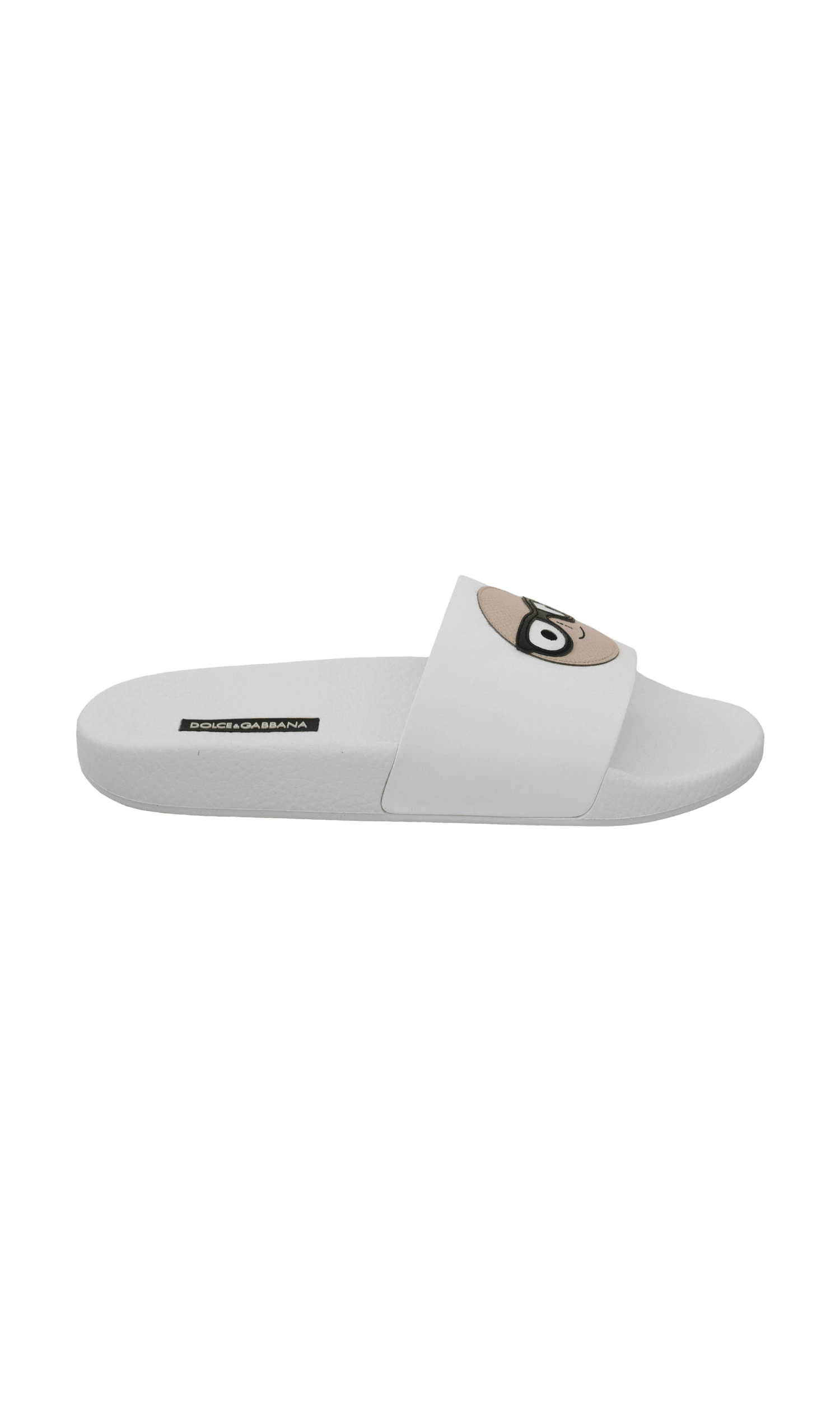 Dolce & Gabbana White Chic Slide Sandals Luxury Summer Footwear Glam Steals