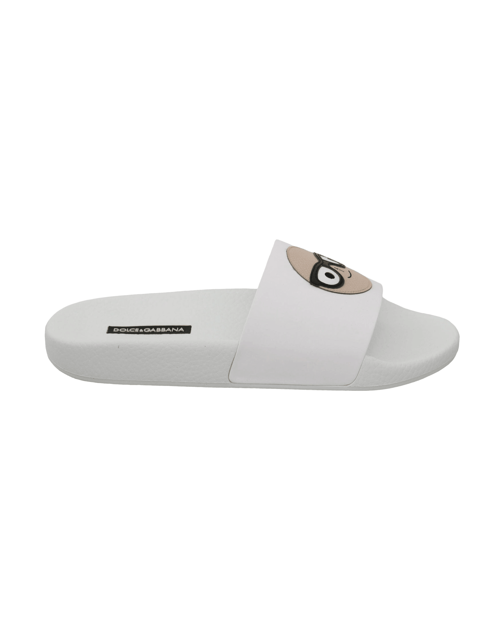 Dolce & Gabbana White Chic Slide Sandals Luxury Summer Footwear Glam Steals