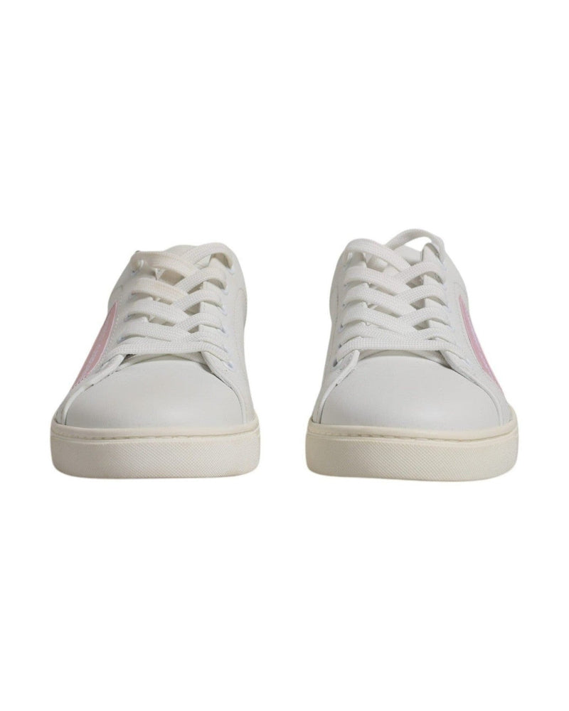 Dolce & Gabbana White Classic Calf Leather Sneakers Shoes Sneakers