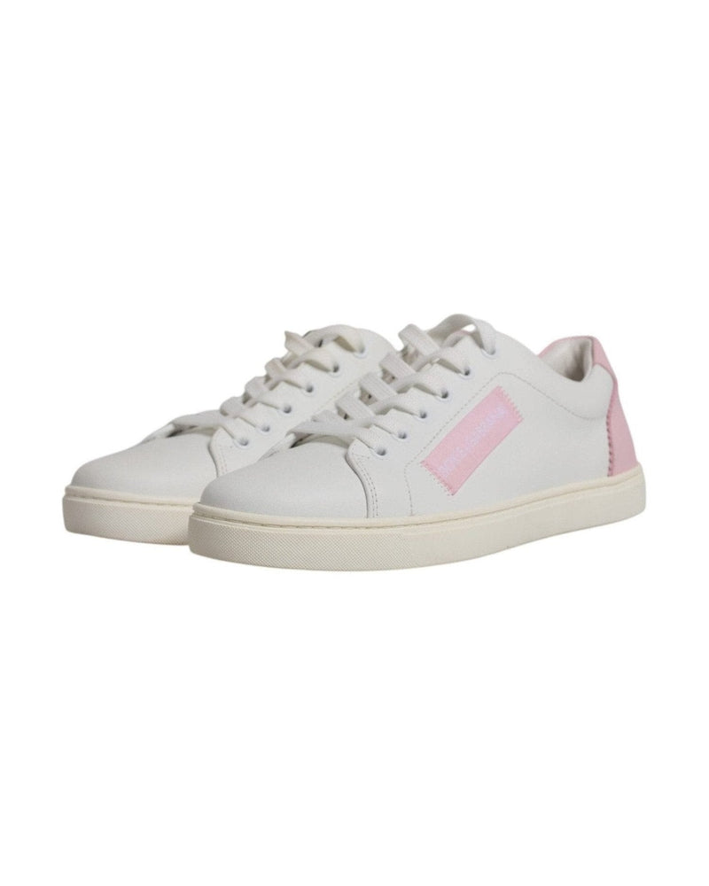 Dolce & Gabbana White Classic Calf Leather Sneakers Shoes Sneakers