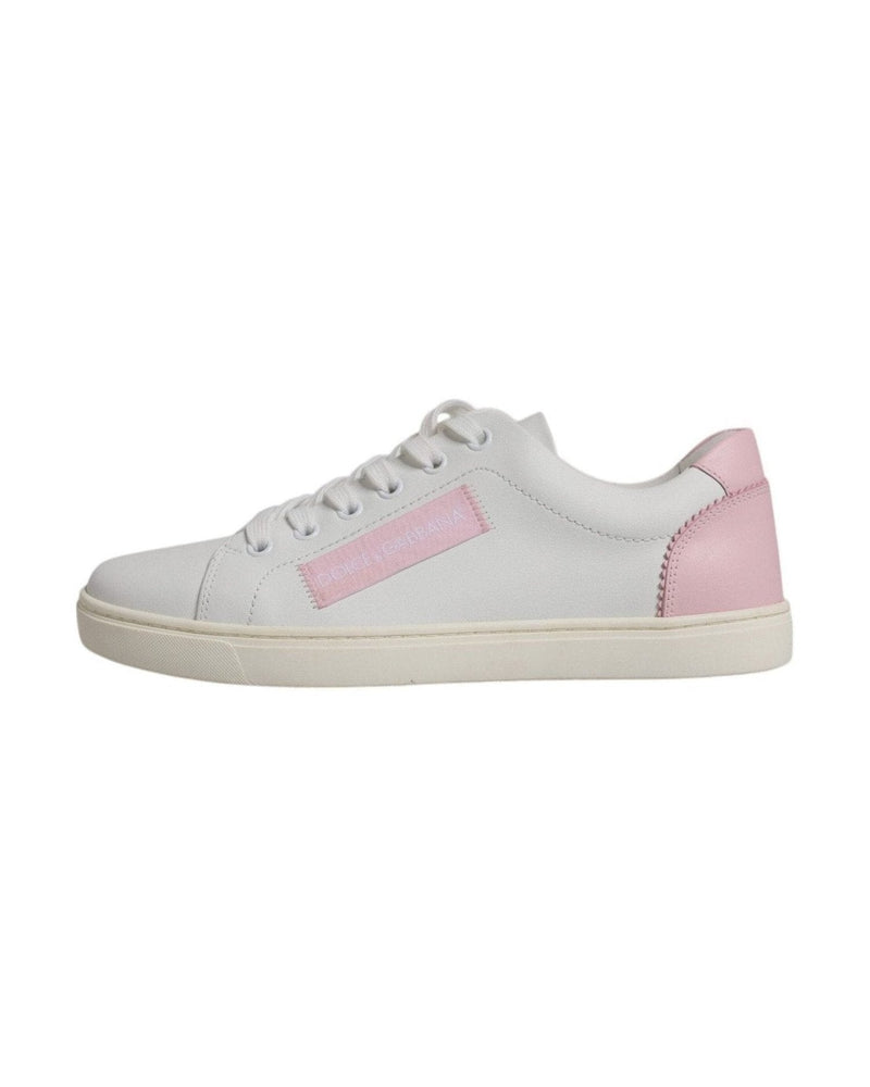 Dolce & Gabbana White Classic Calf Leather Sneakers Shoes Glam Steals