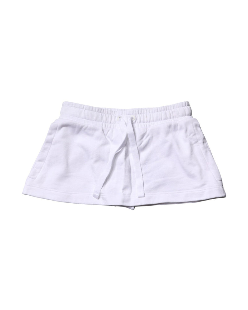 Dolce & Gabbana White Cotton Blend Mid Waist A Line Mini Skirt Glam Steals