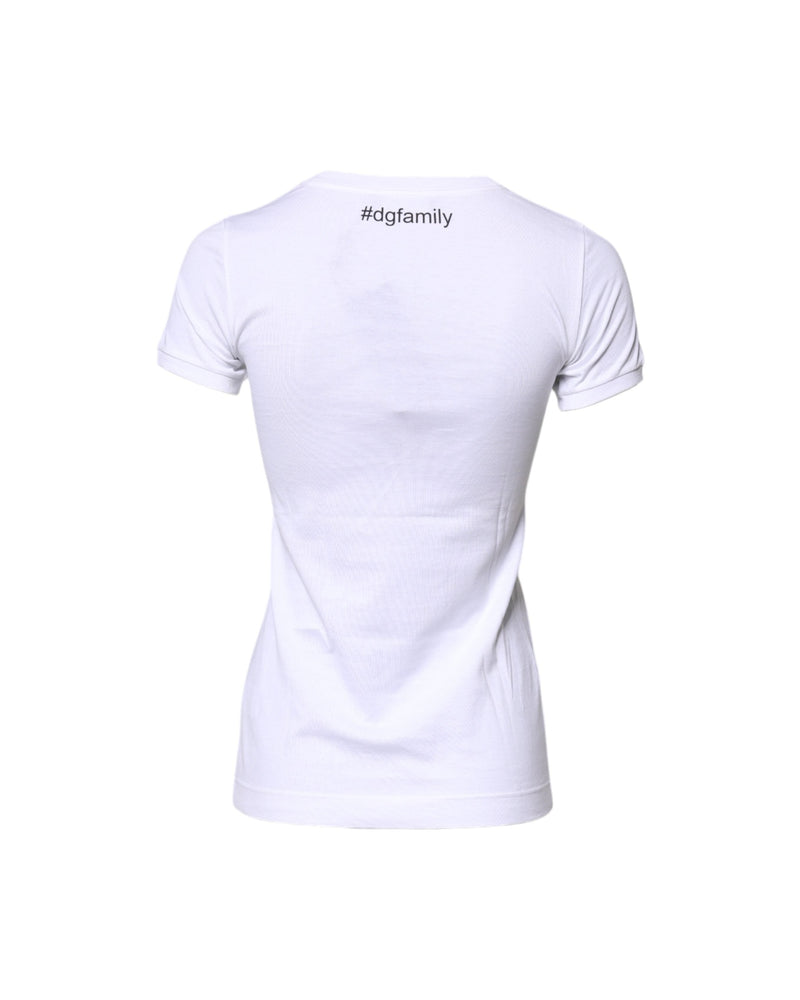 Dolce & Gabbana White Cotton Embroidery T-shirt Glam Steals