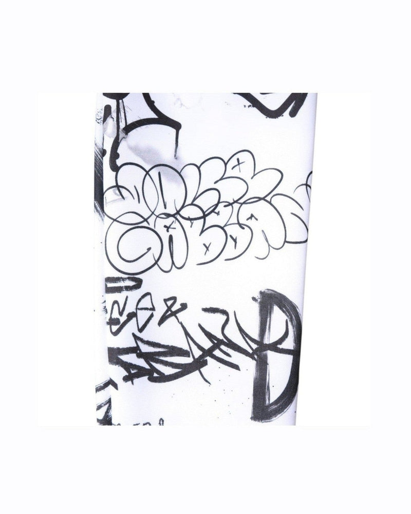 Dolce & Gabbana White Cotton Graffiti Over Calf Stockings Socks Glam Steals