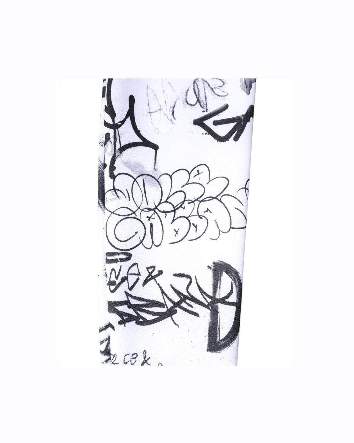 Dolce & Gabbana White Cotton Graffiti Over Calf Stockings Socks Glam Steals