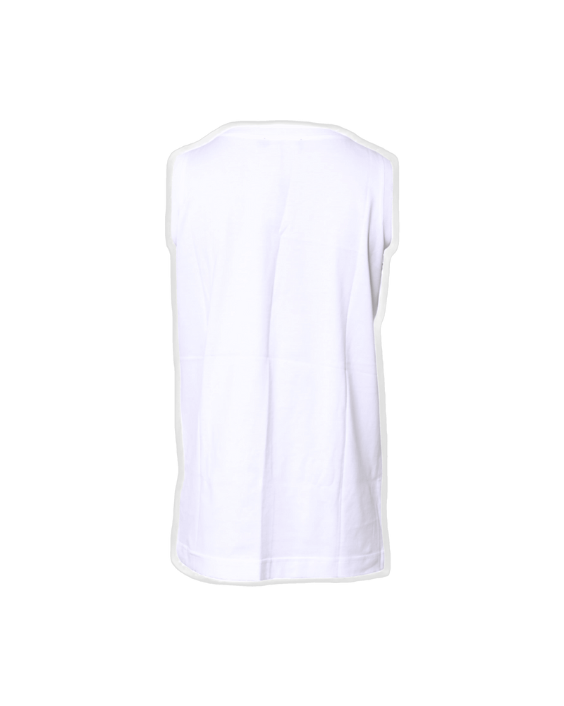 Dolce & Gabbana White Cotton Sleeveless Crew Neck T-shirt Glam Steals