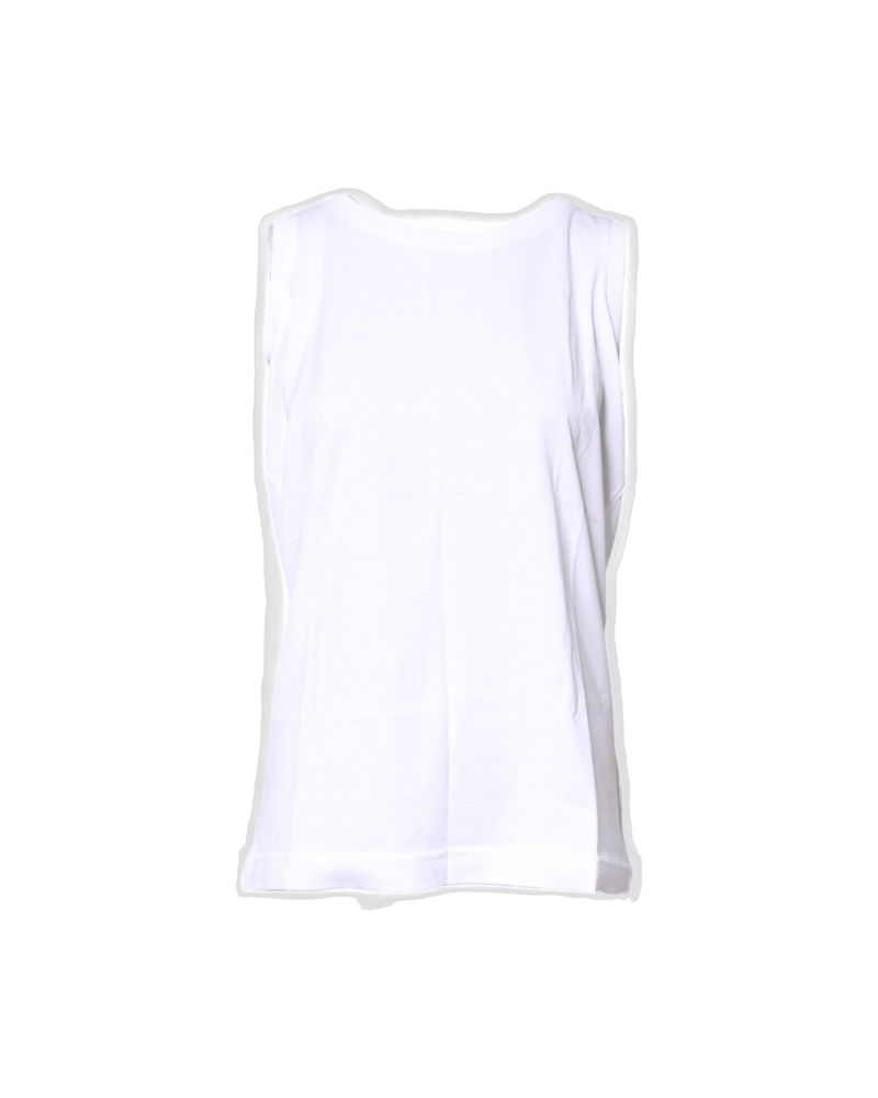 Dolce & Gabbana White Cotton Sleeveless Crew Neck T-shirt Glam Steals