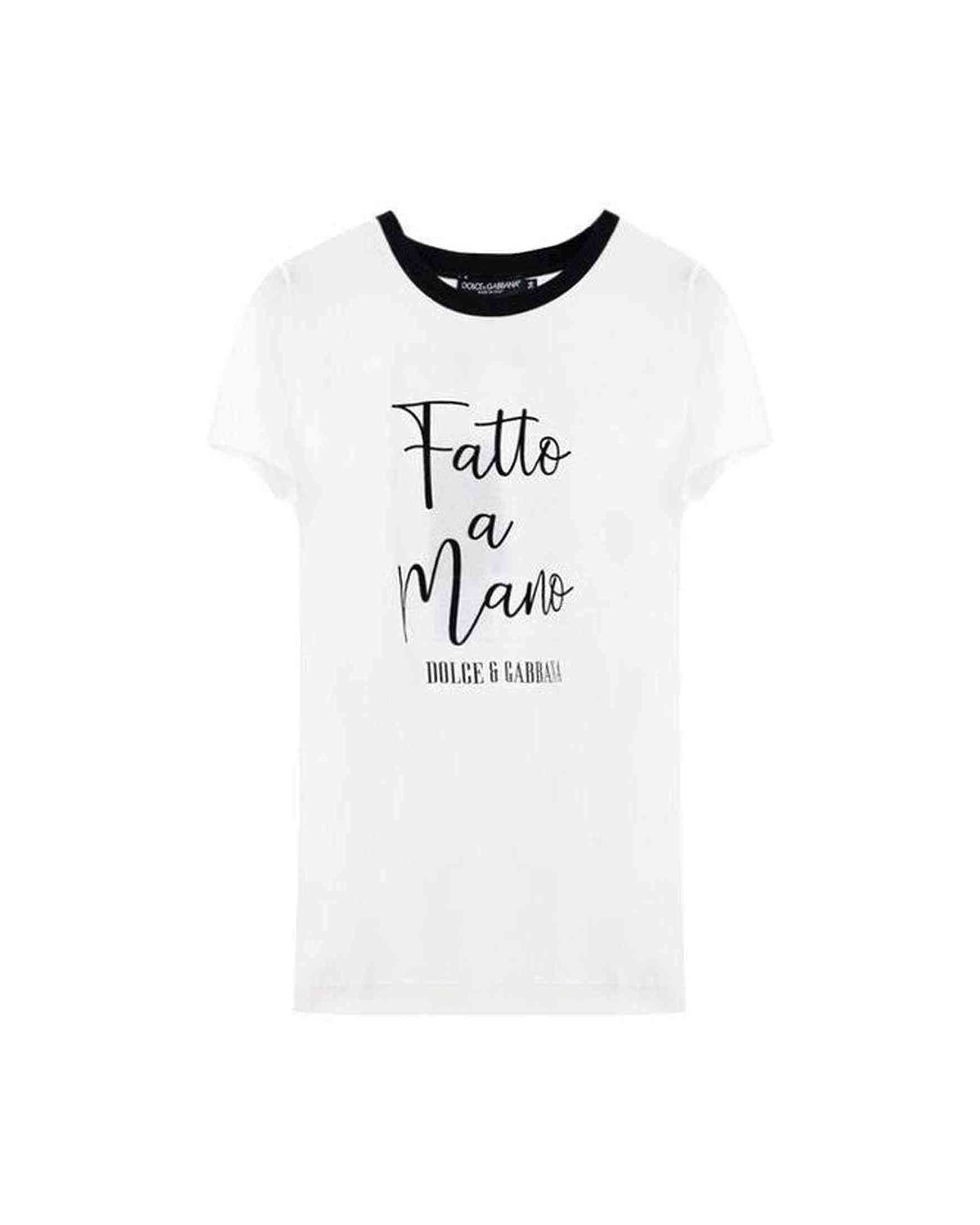 Dolce & Gabbana White Cotton T-Shirt Glam Steals