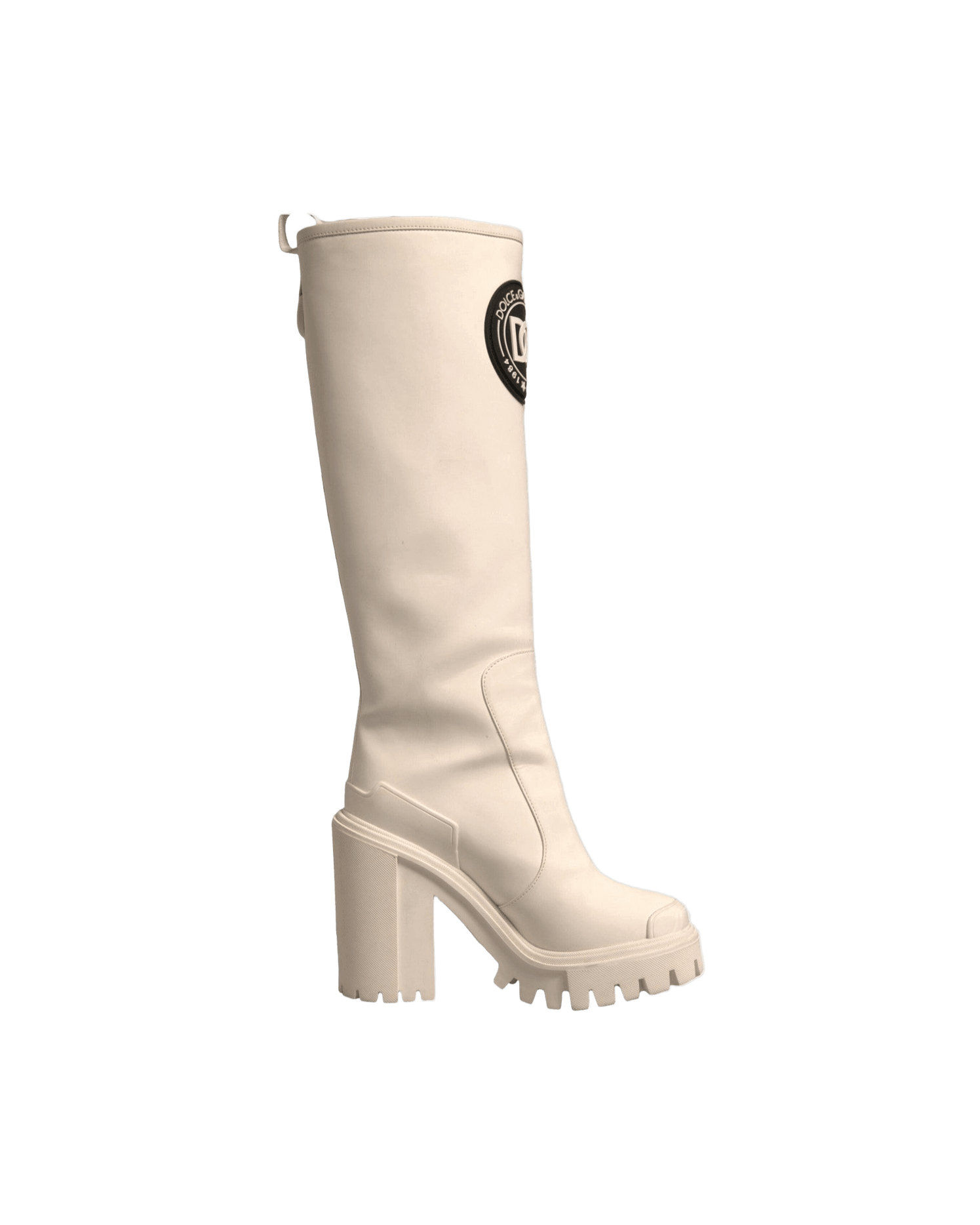 Dolce & Gabbana White Dg Logo Hi Trekking Plateau Biker Boots Shoes Glam Steals