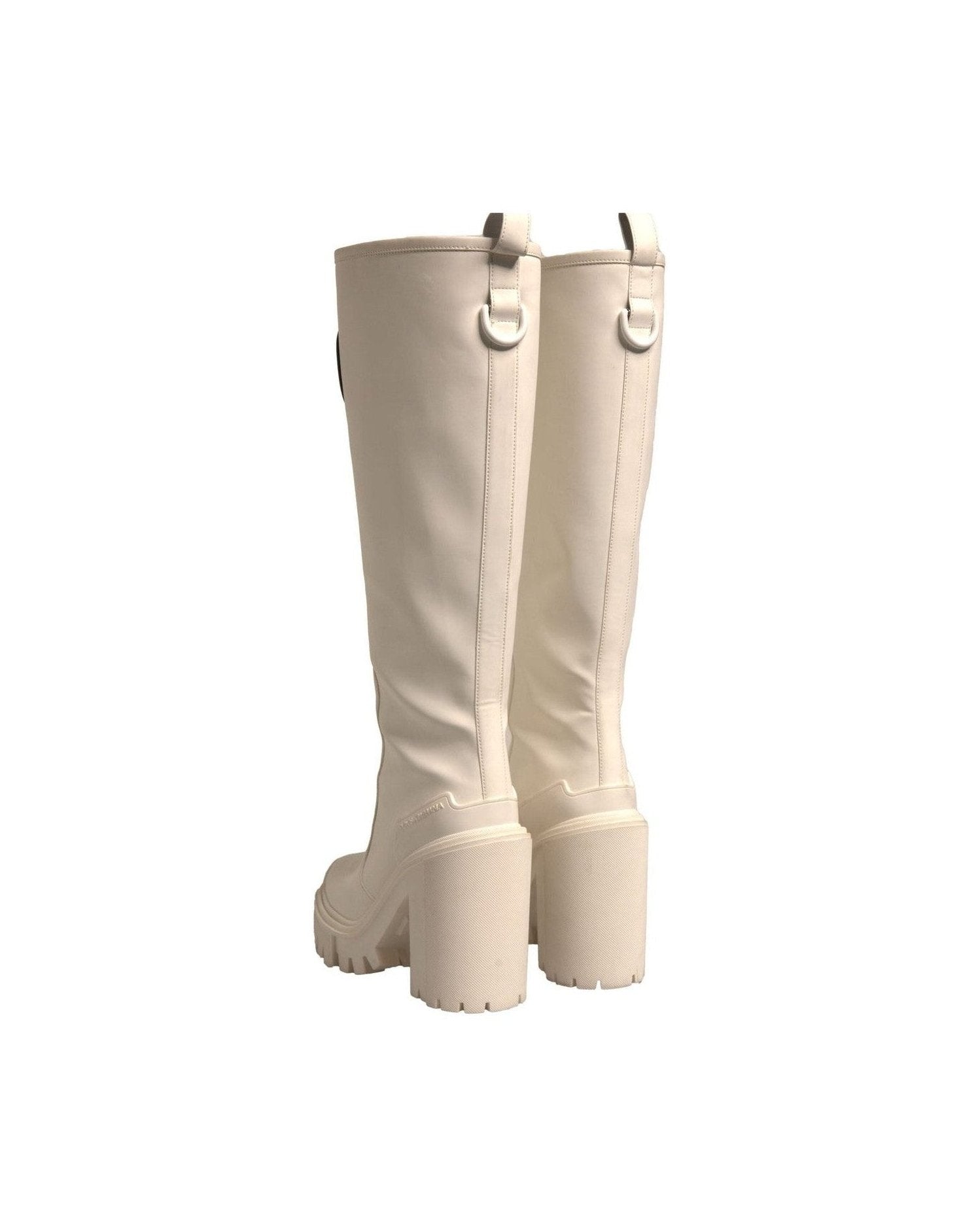 Dolce & Gabbana White Dg Logo Hi Trekking Plateau Biker Boots Shoes Glam Steals