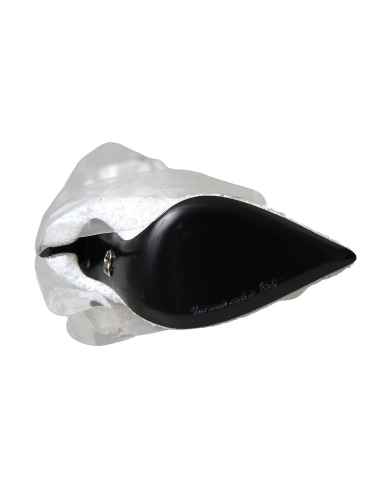 Dolce & Gabbana White Heels Stiletto Knee High Boots Shoes Glam Steals