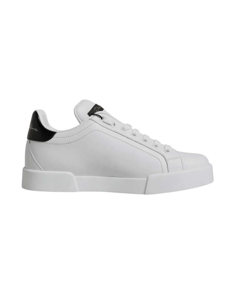 Dolce & Gabbana White Leather Classic Low Top Sneakers Shoes Glam Steals
