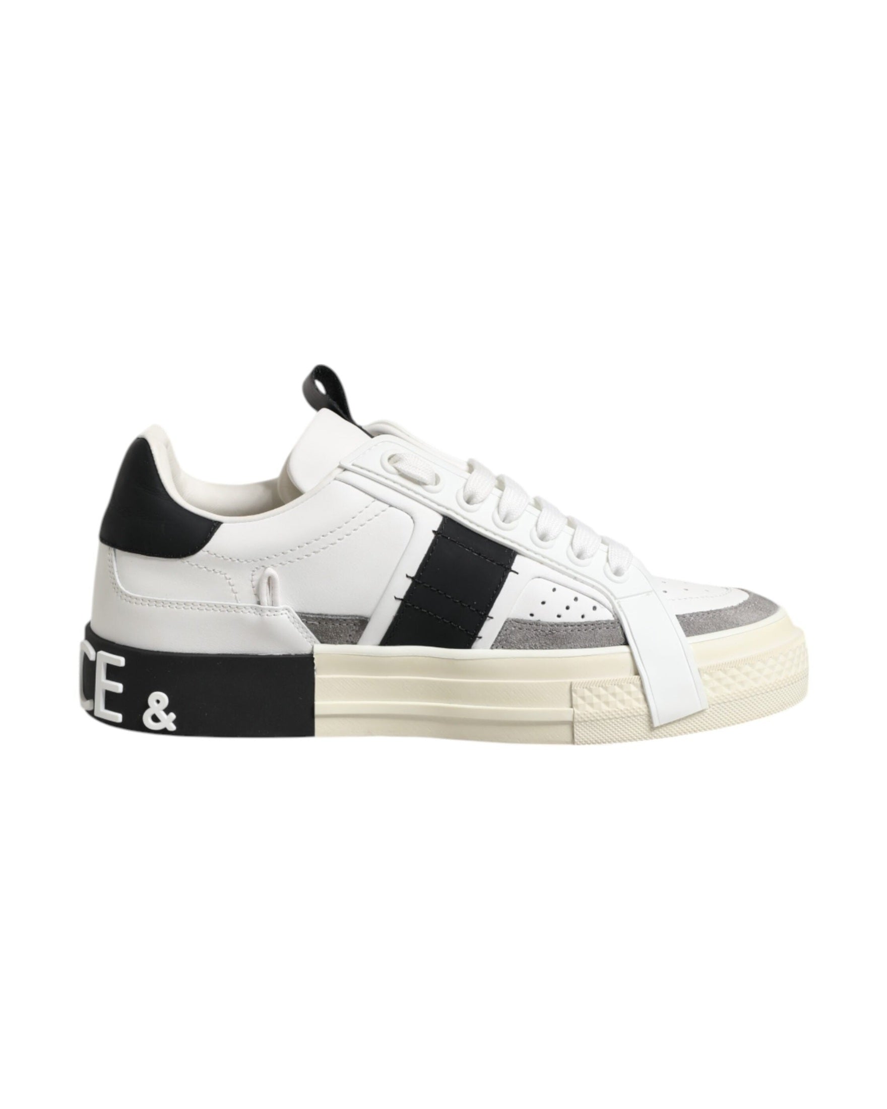 Dolce & Gabbana White Leather Custom 2zero Sneakers Shoes Glam Steals