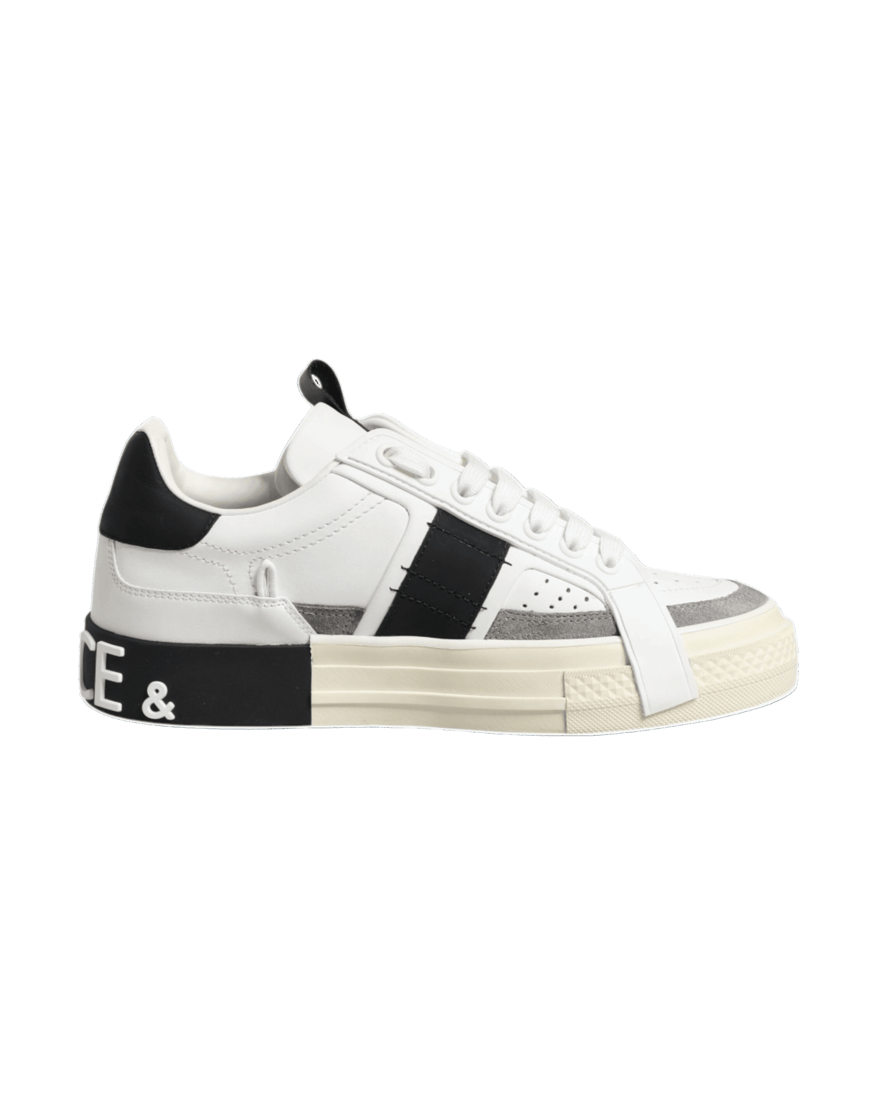 Dolce & Gabbana White Leather Custom 2zero Sneakers Shoes Glam Steals