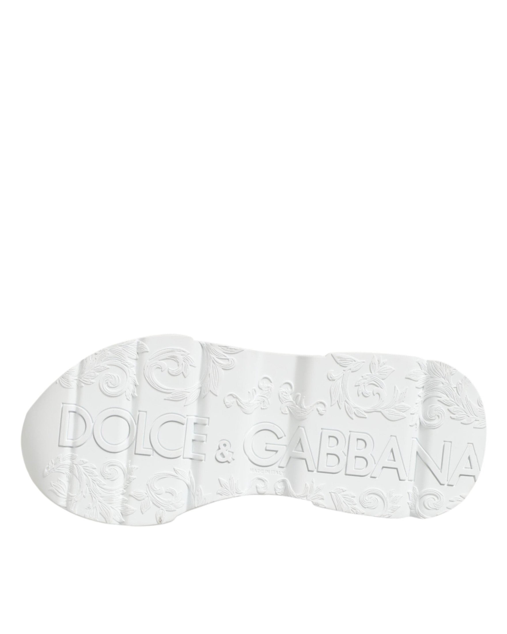 Dolce & Gabbana White Leather Daymaster Low Top Sneakers Shoes Glam Steals