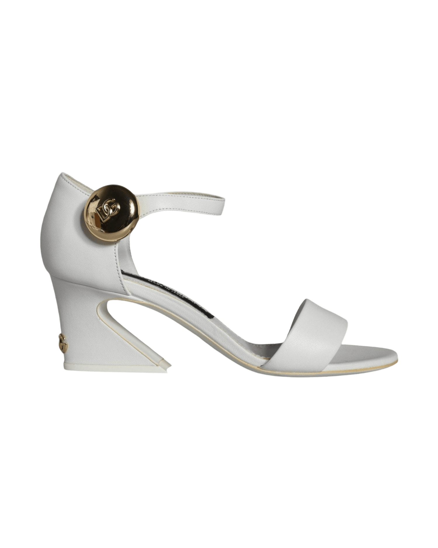 Dolce & Gabbana White Leather Heels Keira Sandals Shoes Glam Steals