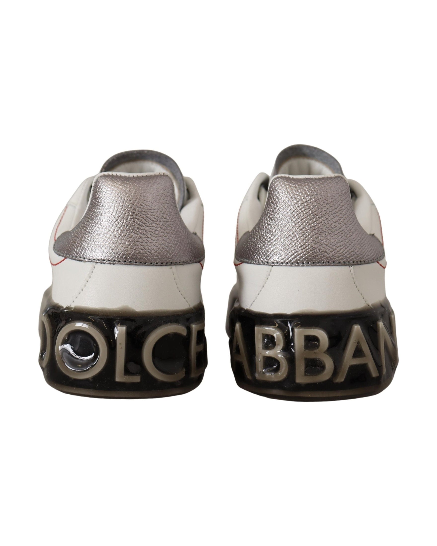 Dolce & Gabbana White Leather Logo Portofino Sneakers Glam Steals