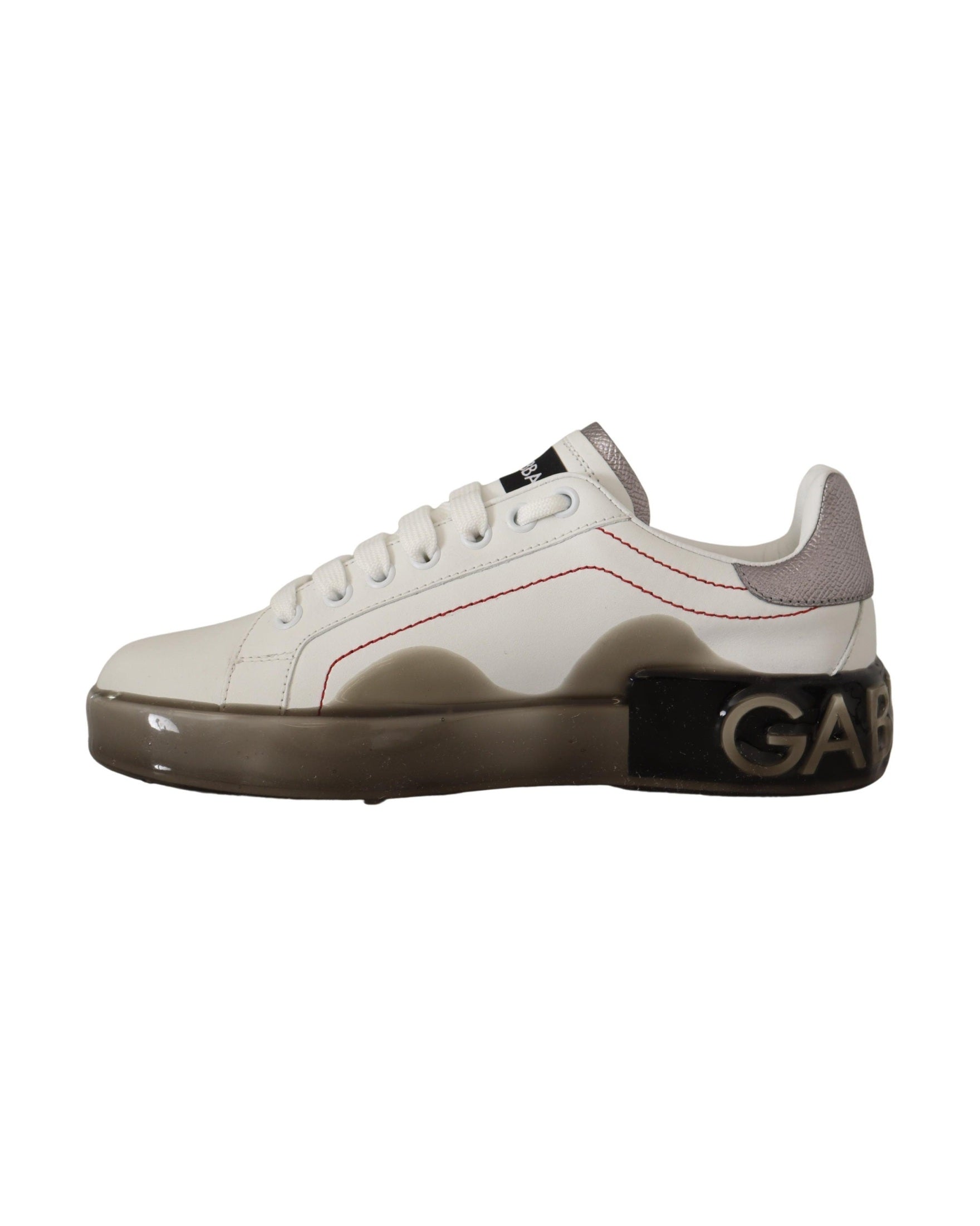 Dolce & Gabbana White Leather Logo Portofino Sneakers Glam Steals
