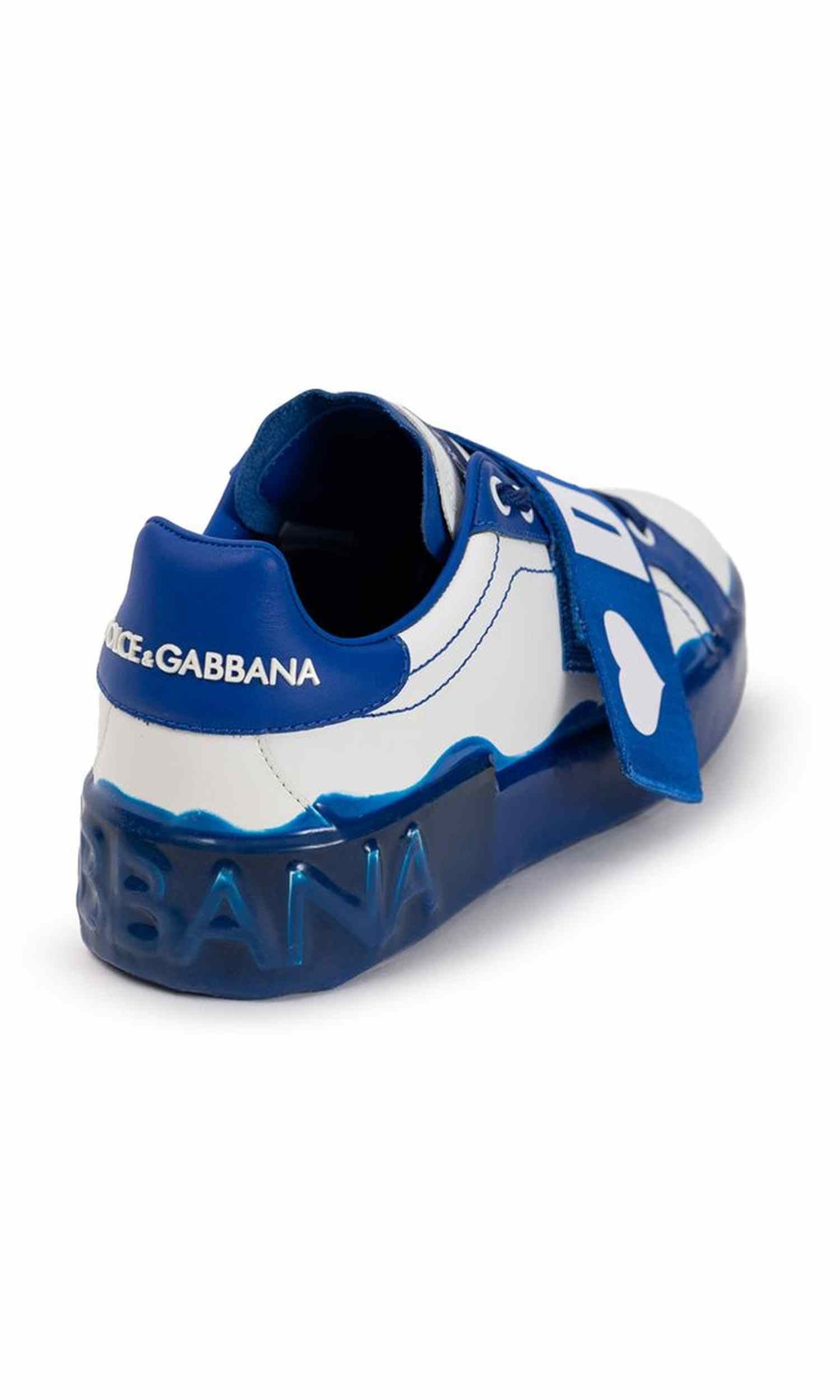 Dolce & Gabbana White Leather Low Top Glam Steals