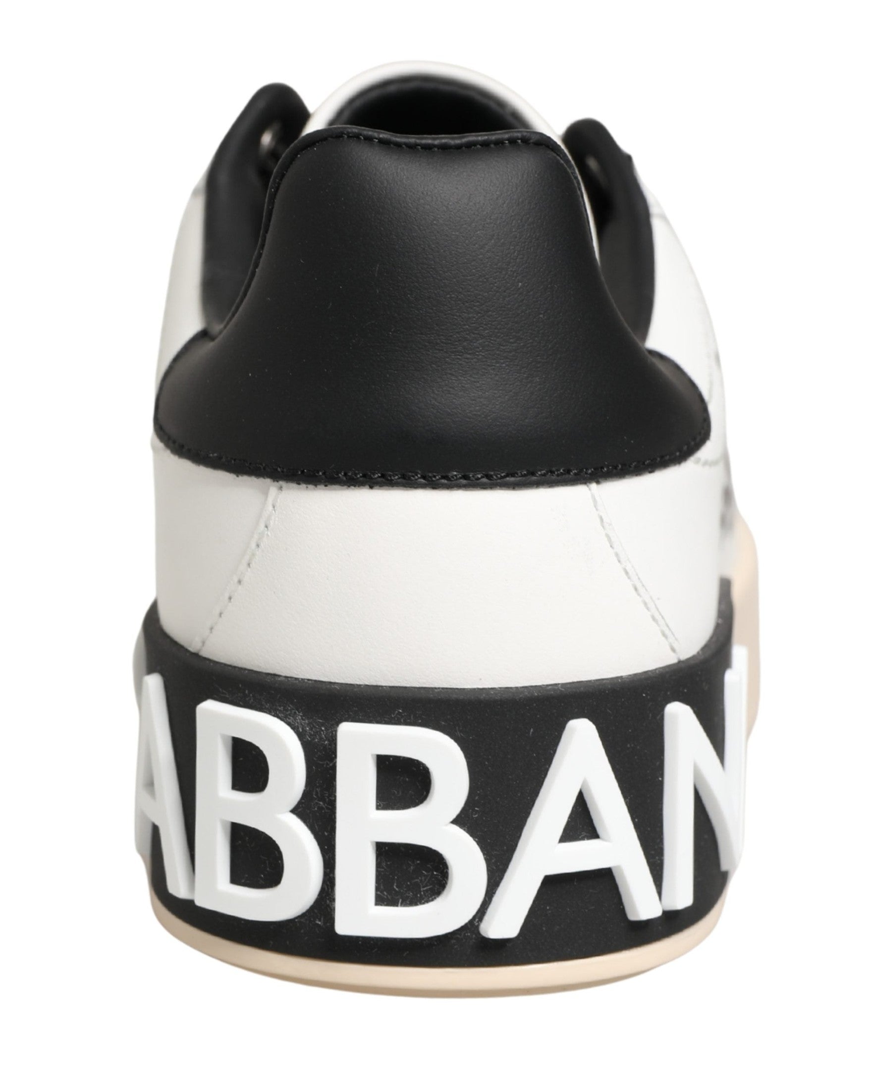 Dolce & Gabbana White Leather Low Top Portofino Sneakers Shoes Glam Steals