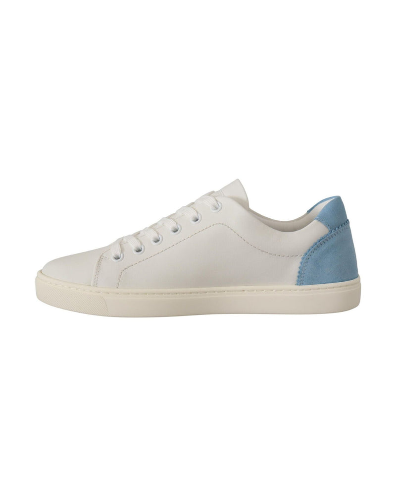 Dolce & Gabbana White Leather Low Top Sneakers Glam Steals