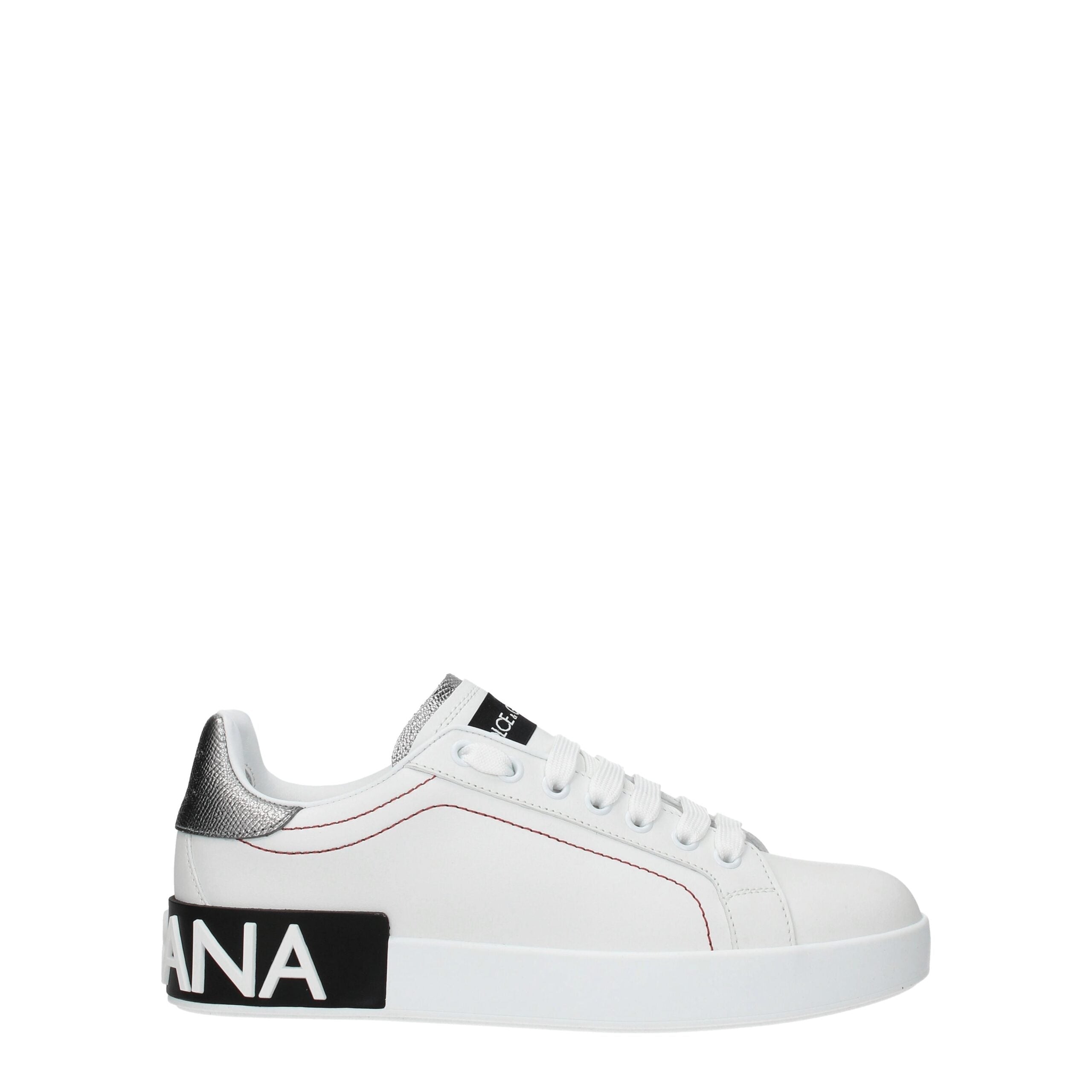 Dolce & Gabbana White Leather Low Tops Glam Steals