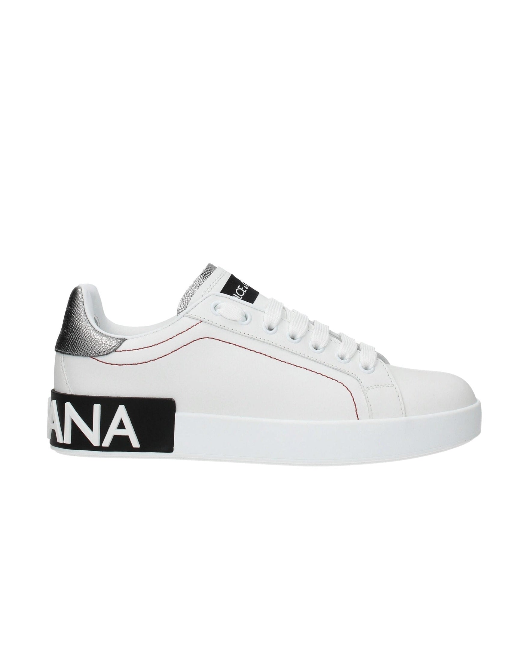 Dolce & Gabbana White Leather Low Tops Glam Steals