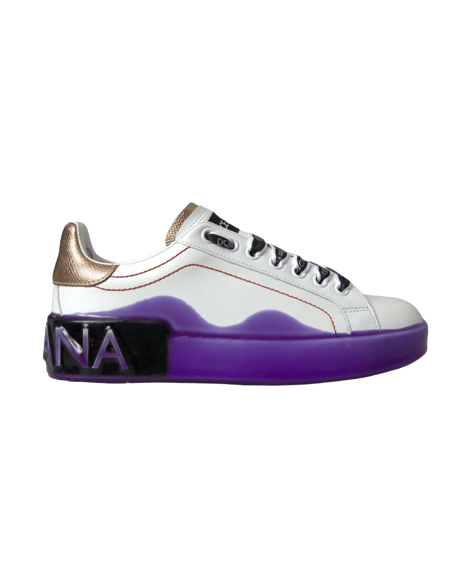 Dolce & Gabbana White Leather Portofino Low Top Sneakers Shoes Sneakers