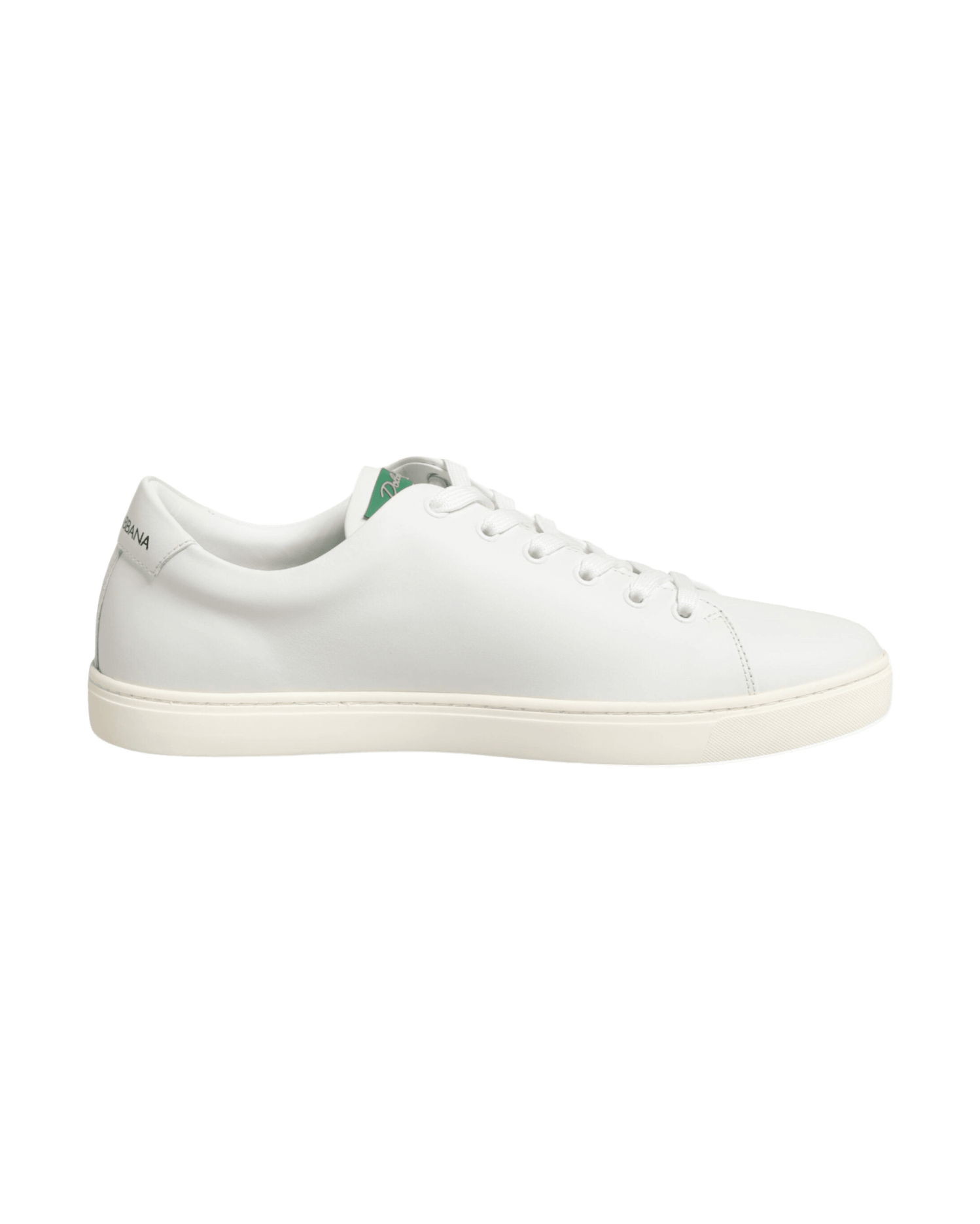 Dolce & Gabbana White Leather Rose Embroidery Low Top Shoes Glam Steals
