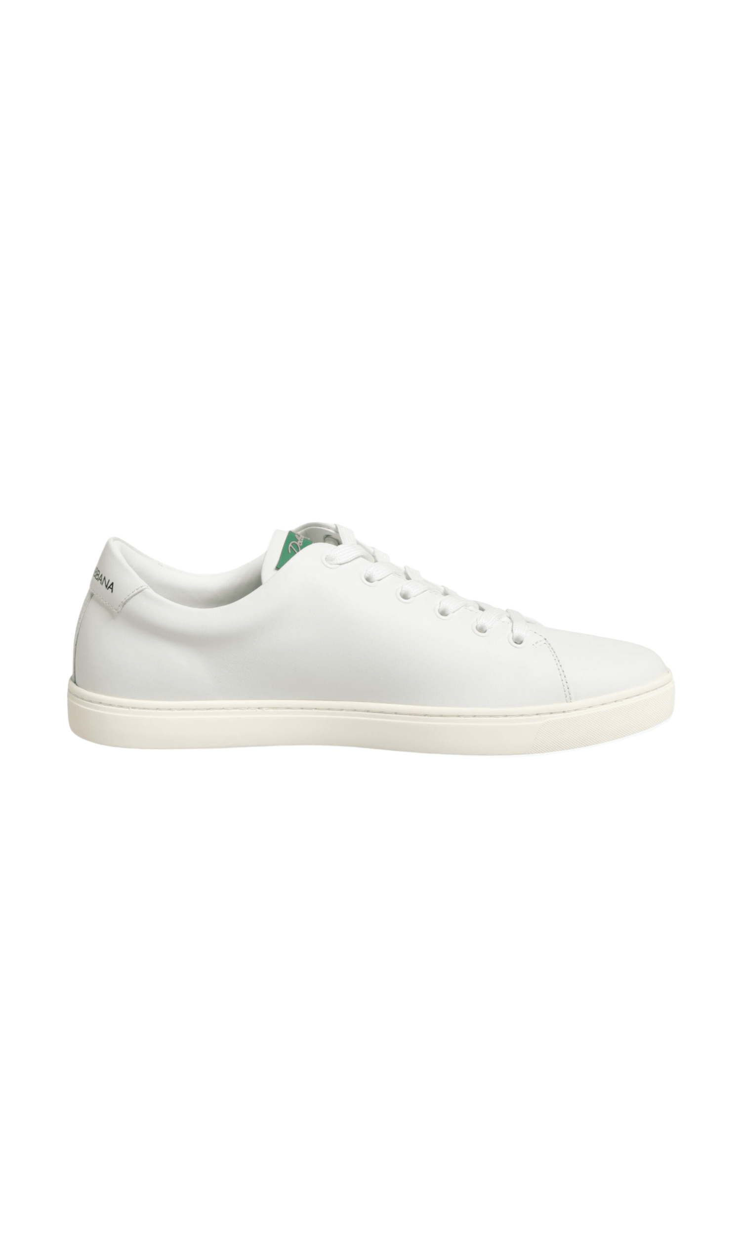 Dolce & Gabbana White Leather Rose Embroidery Low Top Shoes Glam Steals