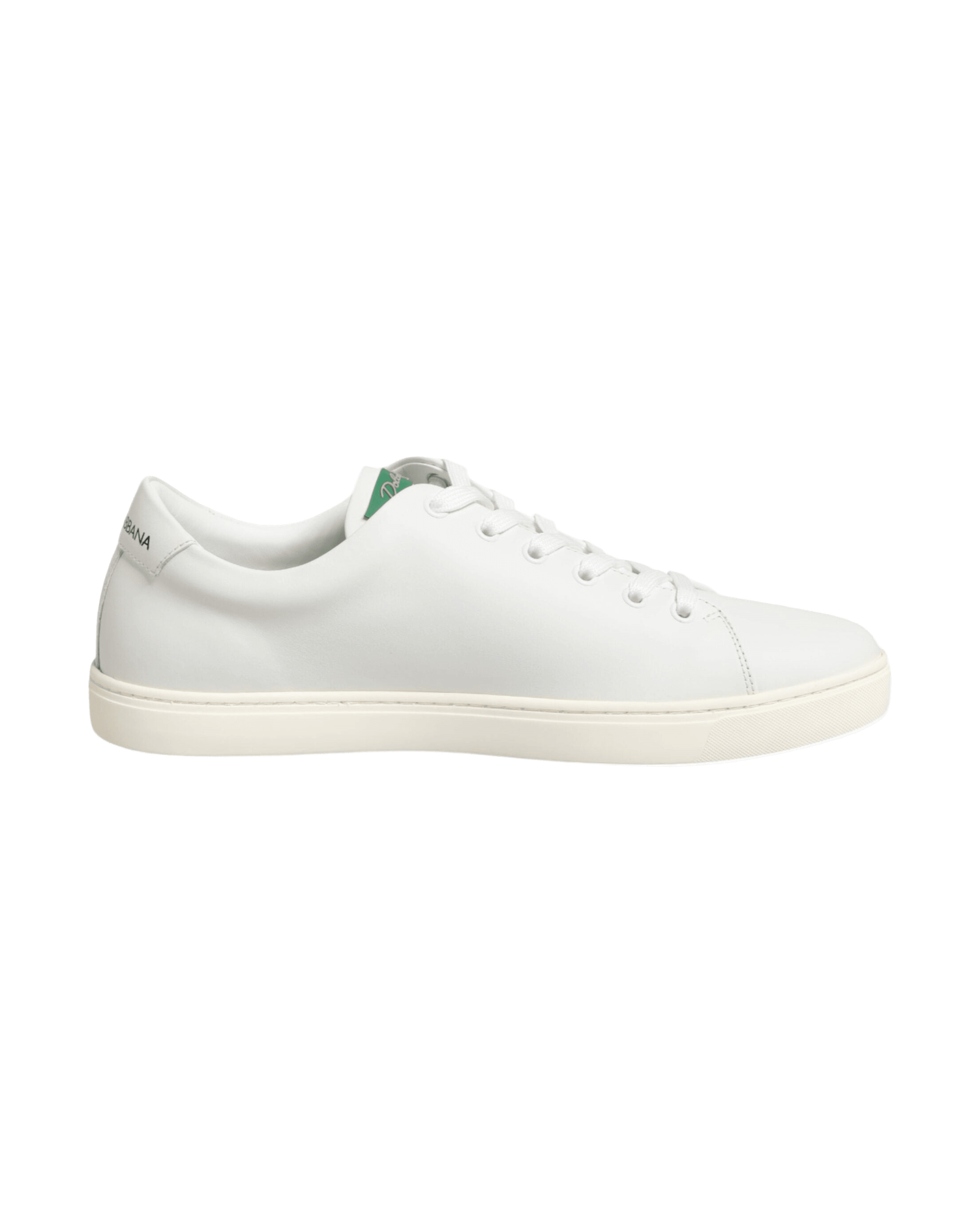 Dolce & Gabbana White Leather Rose Embroidery Low Top Shoes Glam Steals