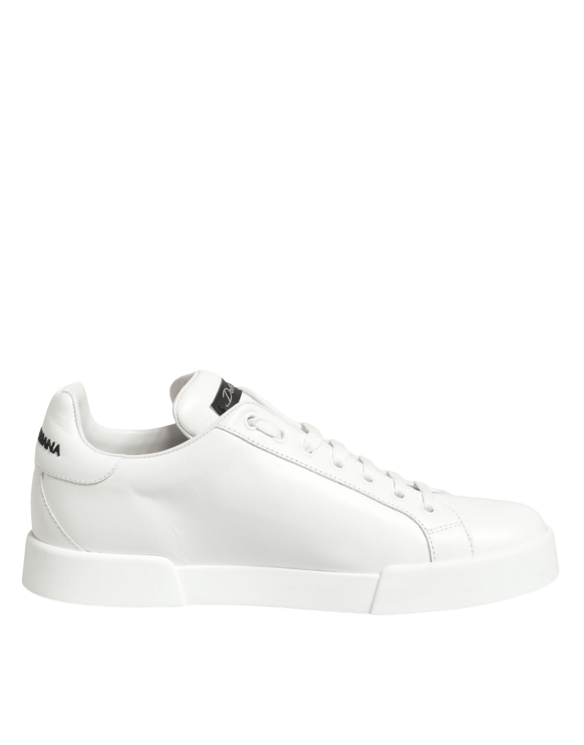 Dolce & Gabbana White Leather #dgfamily Casual Sneakers Shoes Glam Steals