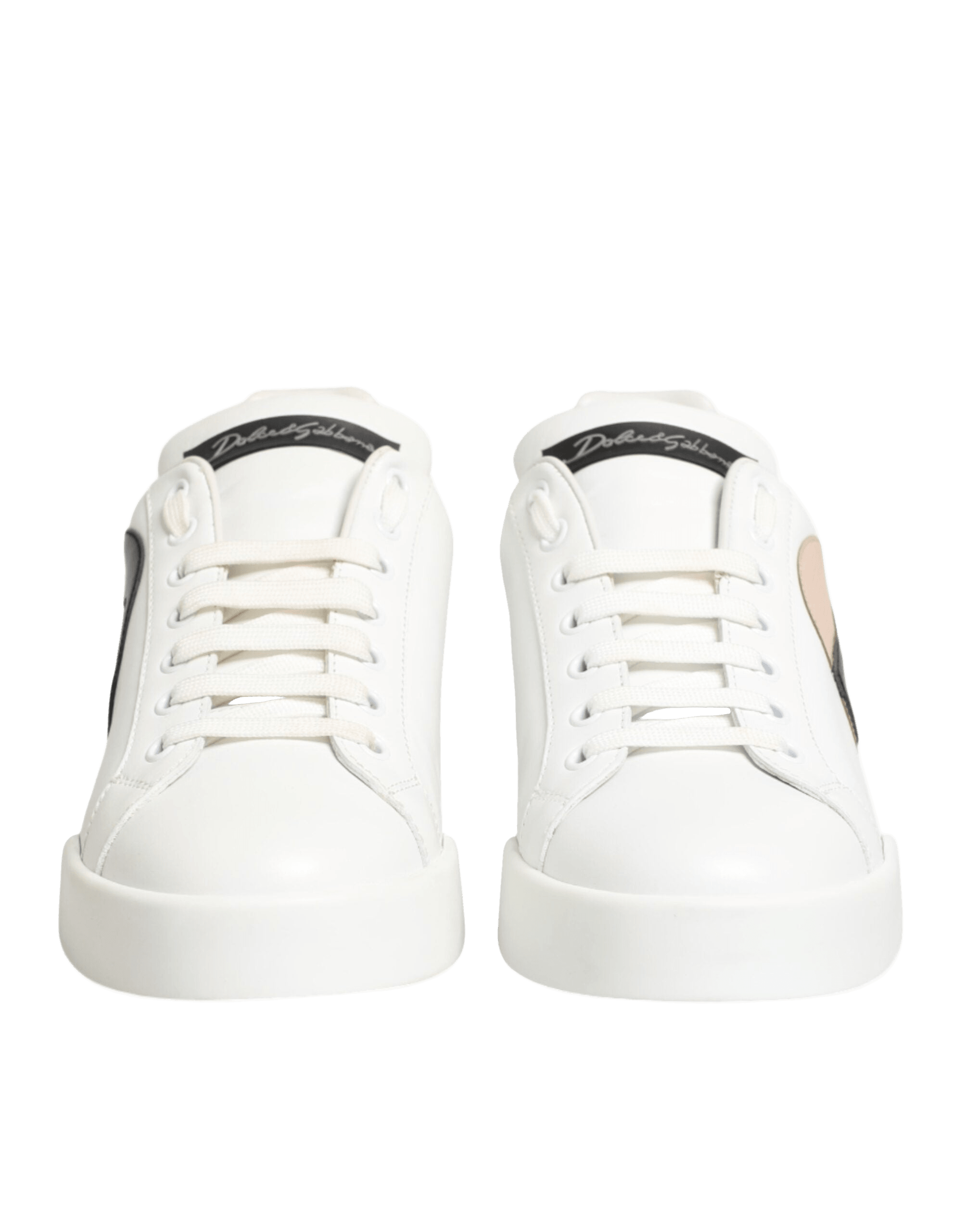 Dolce & Gabbana White Leather #dgfamily Casual Sneakers Shoes Glam Steals
