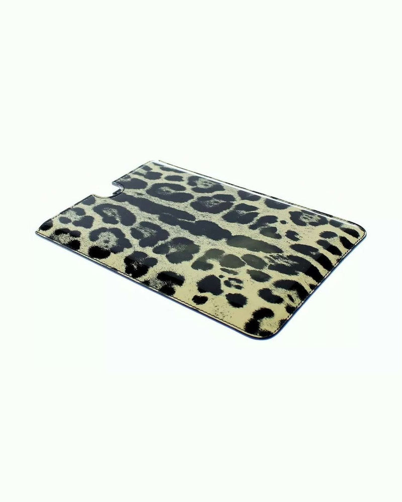 Dolce & Gabbana Leopard Pattern Leather Ebook Cover Tablet White Case Glam Steals