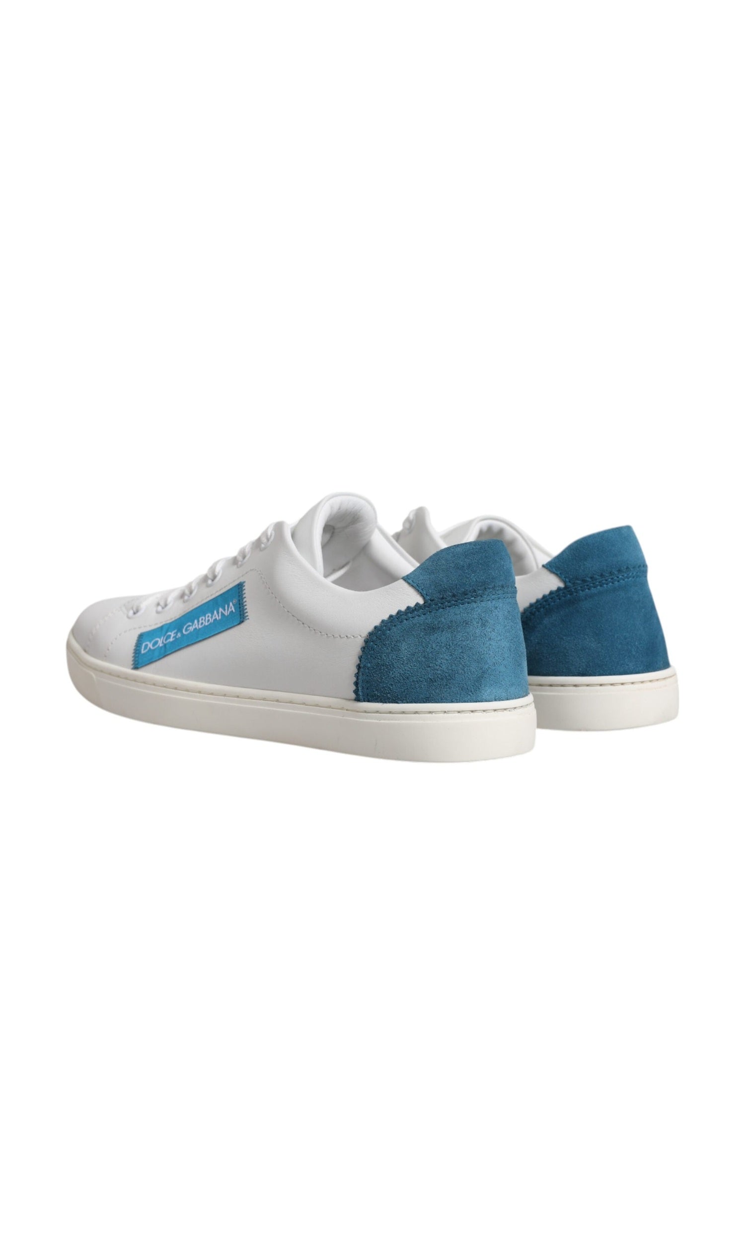 Dolce & Gabbana White London Calf Leather Sneakers Shoes Glam Steals