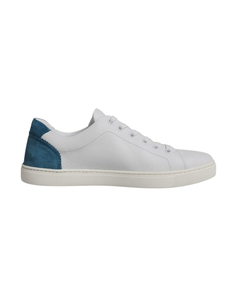 Dolce & Gabbana White London Calf Leather Sneakers Shoes Glam Steals