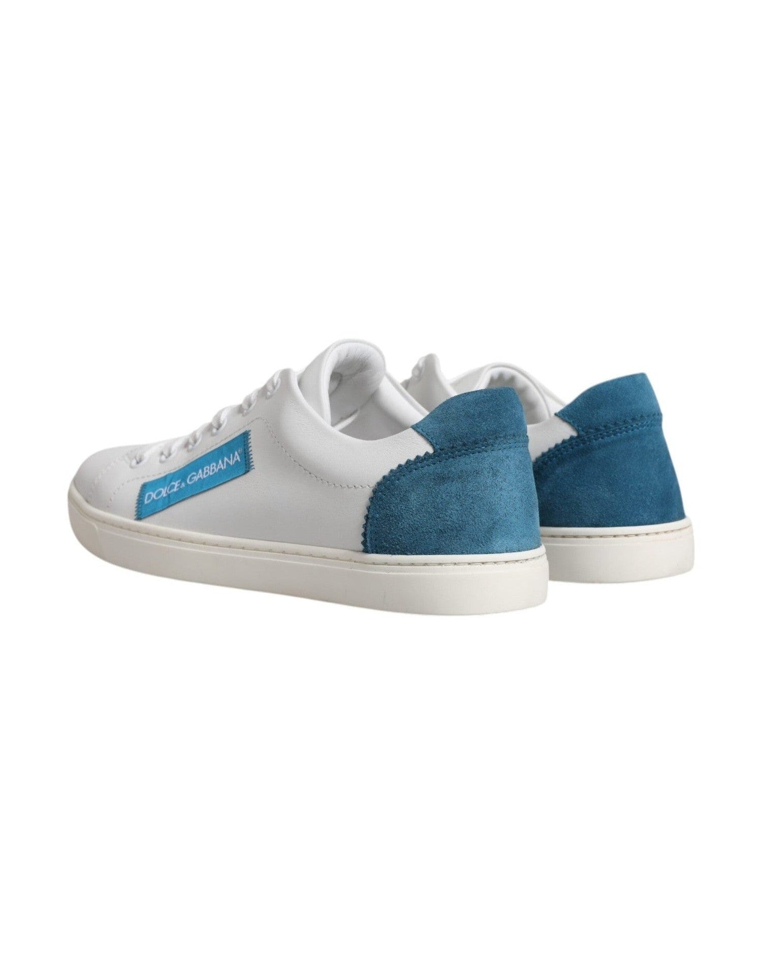 Dolce & Gabbana White London Calf Leather Sneakers Shoes Glam Steals
