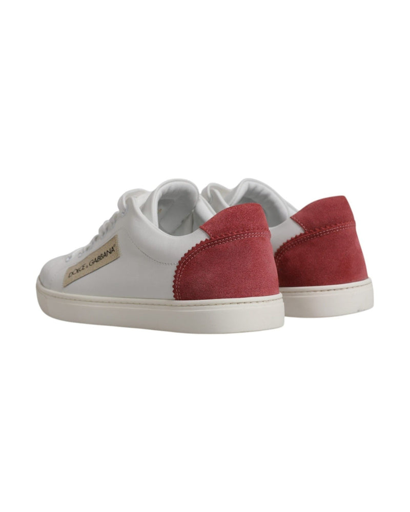 Dolce & Gabbana White London Calf Leather Sneakers Shoes Glam Steals