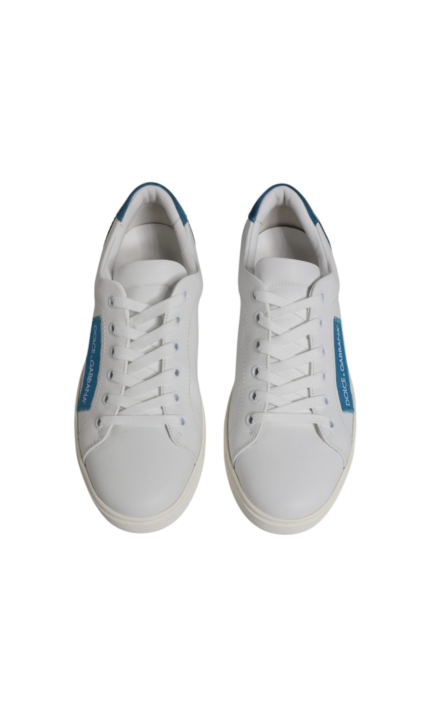 Dolce & Gabbana White London Calf Leather Sneakers Shoes Glam Steals