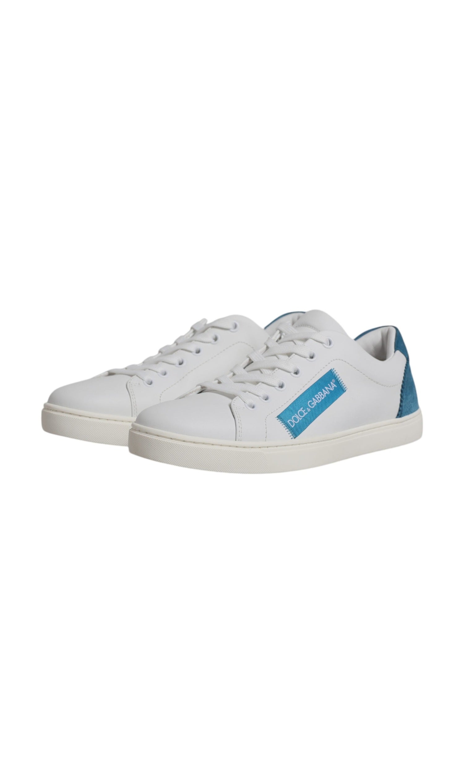 Dolce & Gabbana White London Calf Leather Sneakers Shoes Glam Steals