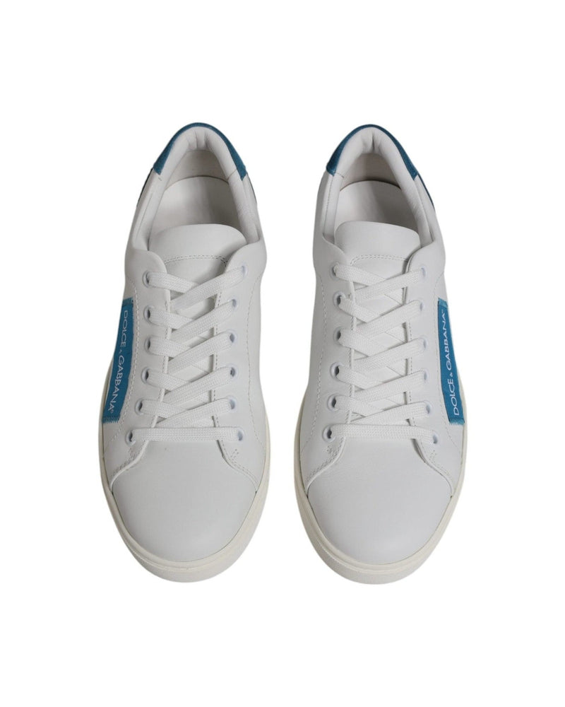 Dolce & Gabbana White London Calf Leather Sneakers Shoes Glam Steals