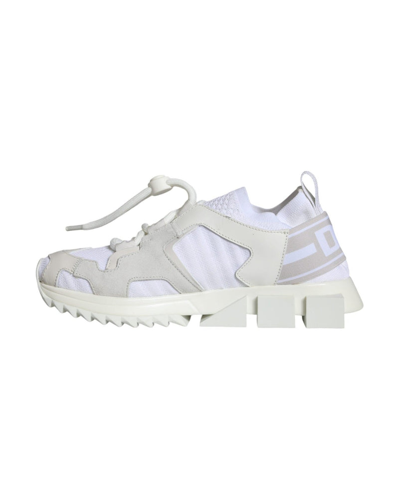 Dolce & Gabbana White Mesh Sorrento Trekking Sneakers Shoes Sneakers