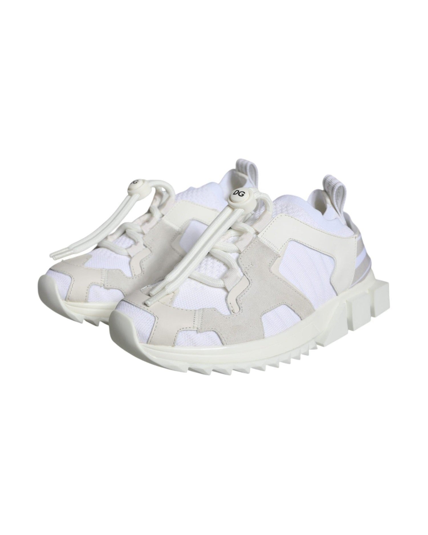 Dolce & Gabbana White Mesh Sorrento Trekking Sneakers Shoes Sneakers