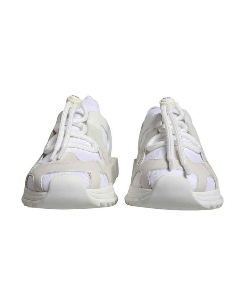 Dolce & Gabbana White Mesh Sorrento Trekking Sneakers Shoes Glam Steals