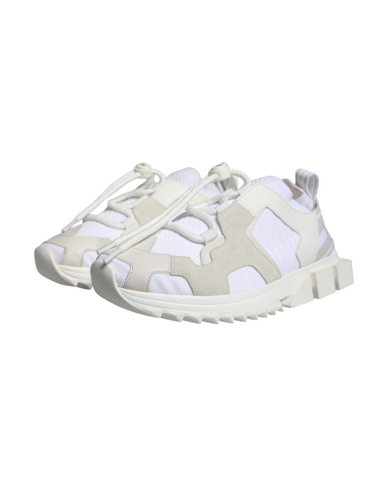 Dolce & Gabbana White Mesh Sorrento Trekking Sneakers Shoes Glam Steals