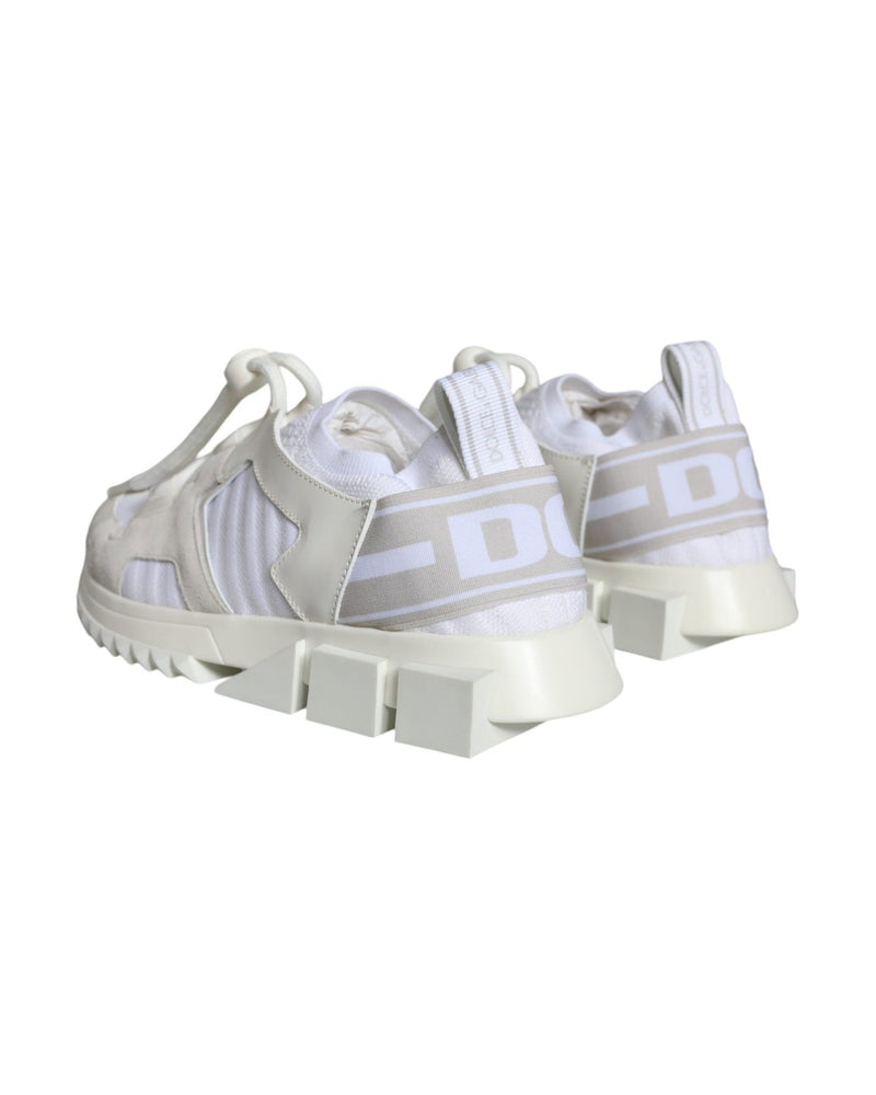 Dolce & Gabbana White Mesh Sorrento Trekking Sneakers Shoes Glam Steals