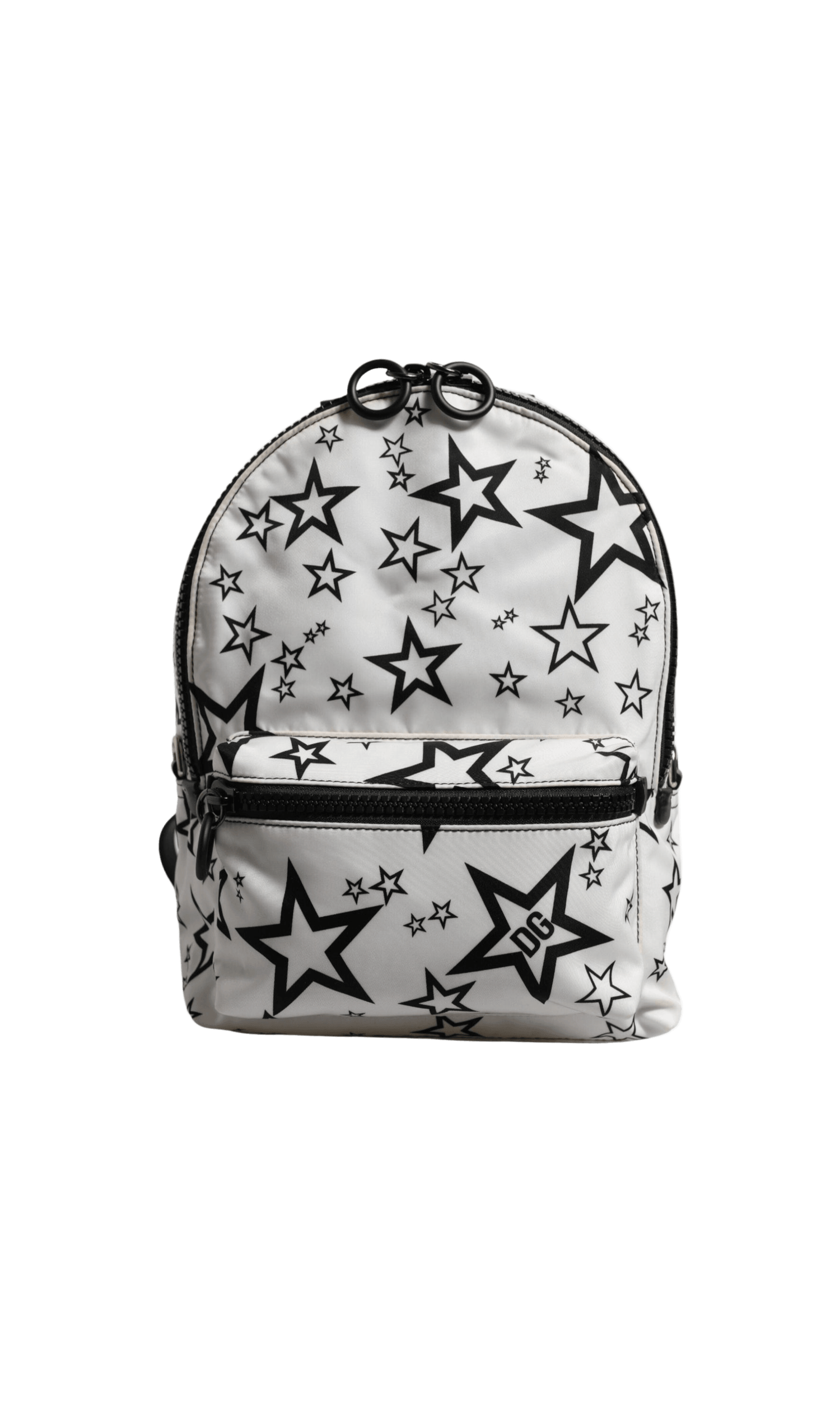 Dolce & Gabbana White Nylon Dg Stars Print Travel Backpack Bag Glam Steals