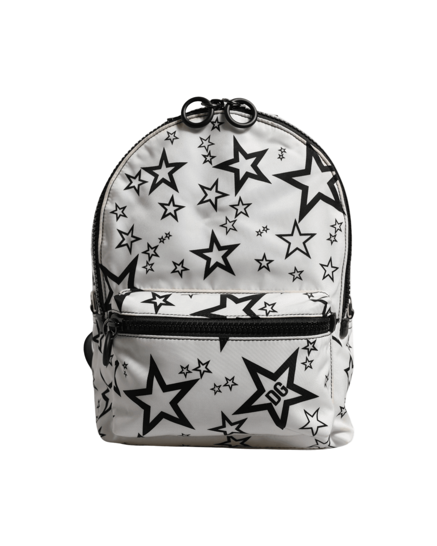 Dolce & Gabbana White Nylon Dg Stars Print Travel Backpack Bag Glam Steals